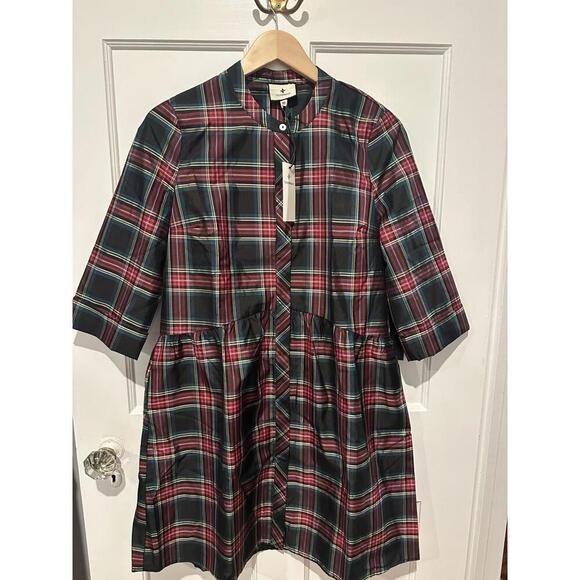 Tuckernuck Highland Tartan Plaid  Royal Shirt Dress NWT Extra Small XS Sold Out - Picture 2 of 3